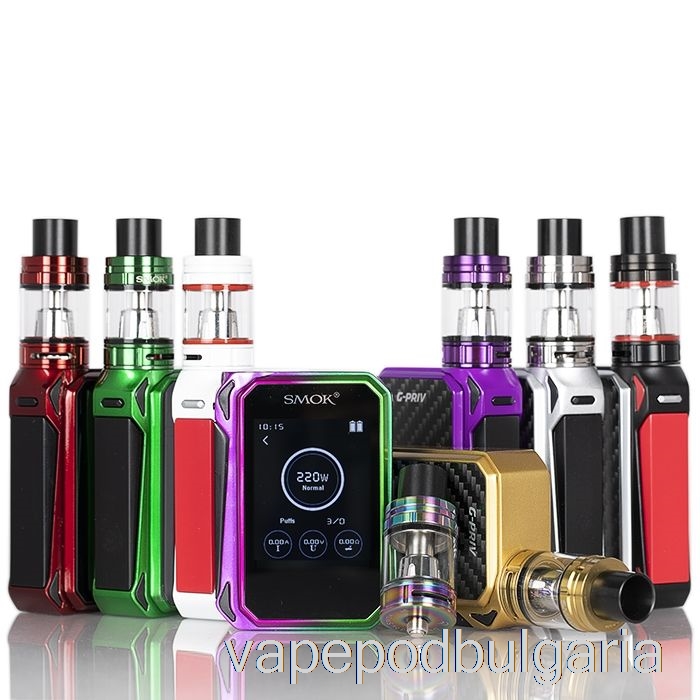 Vape 10000 Дръпки Smok G-priv 150w Touch Screen Starter Kit Gold Black